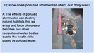 How does polluted stormwater affect our daily lives?