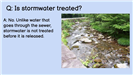 Is stormwater treated?